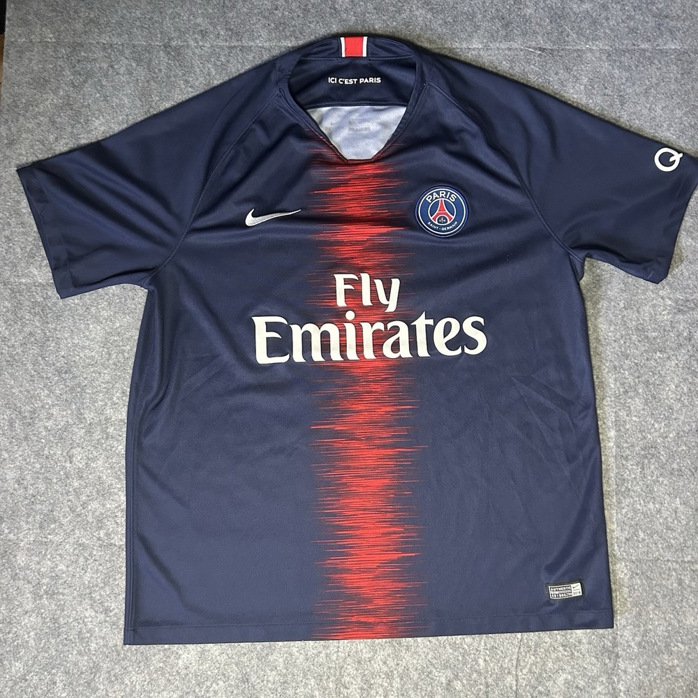 PSG MENS XL PARIS SAINT-GERMAIN 2018/2019 HOME FOOTBALL SHIRT NIKE SOCCER JERSEY